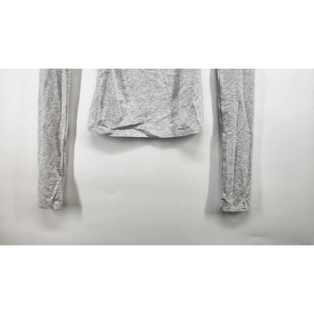 SKIMS XS Light Heather Grey Cotton Jersey Long Sleeve T Shirt NWOT - Picture 3 of 7